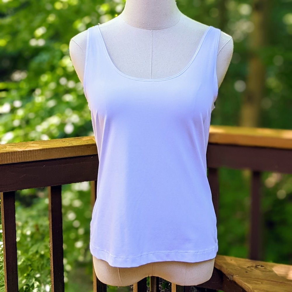 Chico's White Adjustable-Strap Tank Top